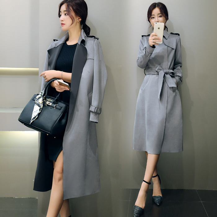 Black Gothic Trench Coat Tradingbasis Women S Black Plain Full Length Turndown Collar Wool Blend Slim Military Long Trench Coat