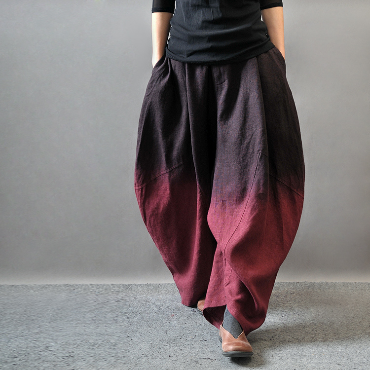 wide leg cotton pants